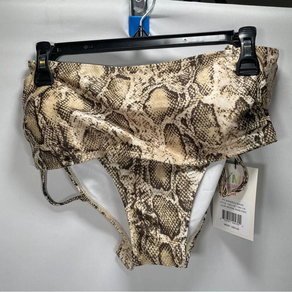 NWT Women's Girls Medium Seas The Day YMI 2 Piece Bandeau Bikini.